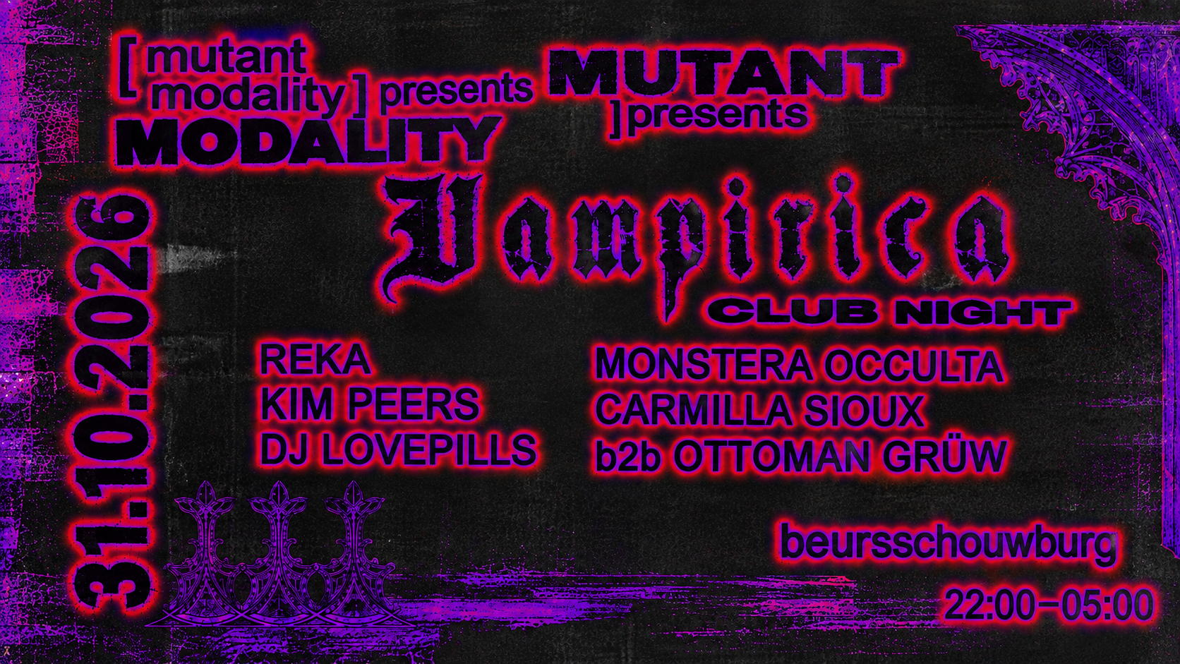 Mutant Modality presents VAMPIRICA: Halloween club night
