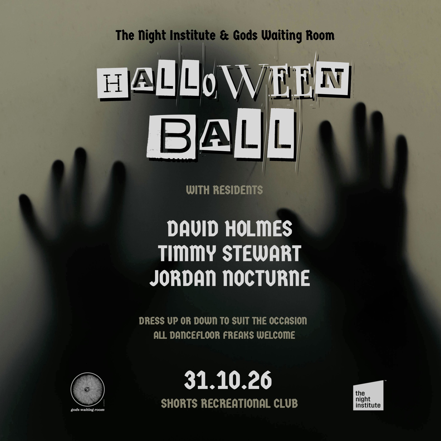 The Night Institute x Gods Waiting Room: Halloween Ball