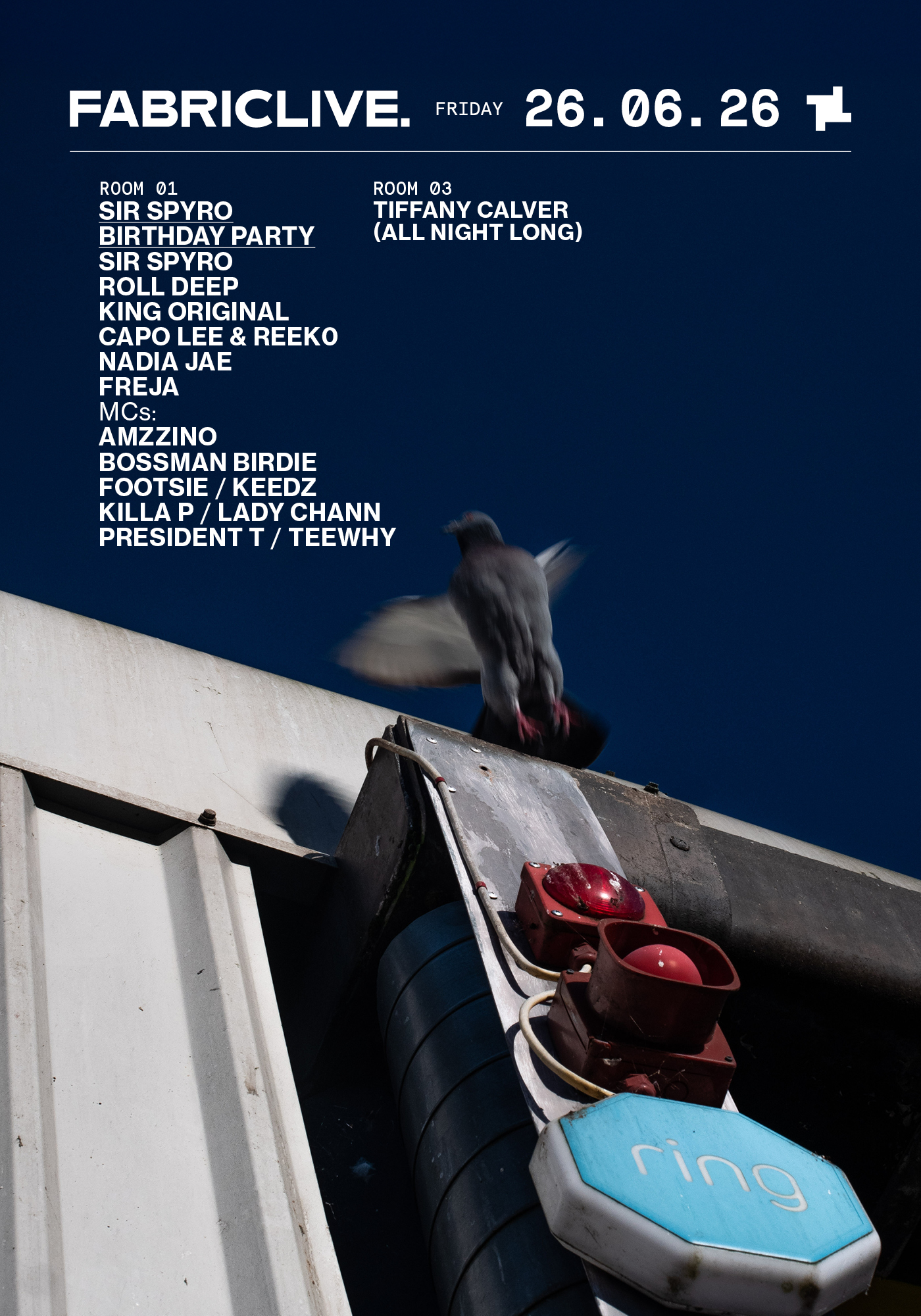 FABRICLIVE: Sir Spyro, Roll Deep, Reeko, Tiffany Calver, Footsie, Capo Lee, Killa P  at Fabric
