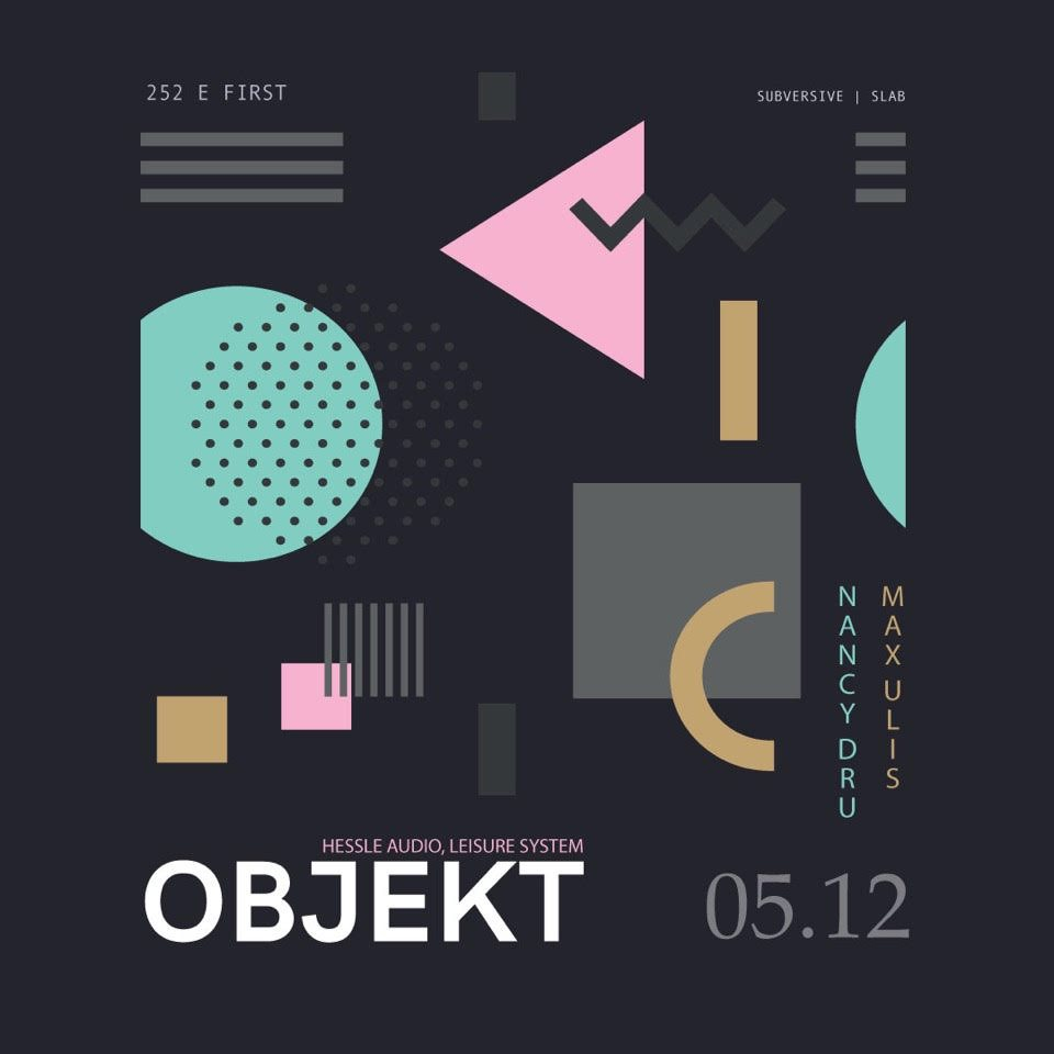 Objekt, Max Ulis and Nancy Dru flyer