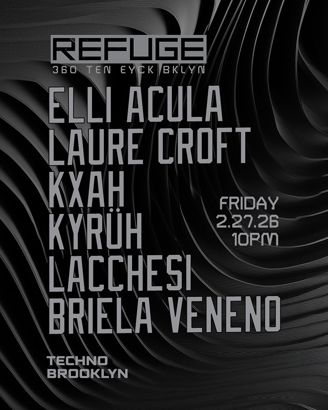 Refuge Fridays with Briela Veneno, Elli Acula, Lacchesi, Laure Croft