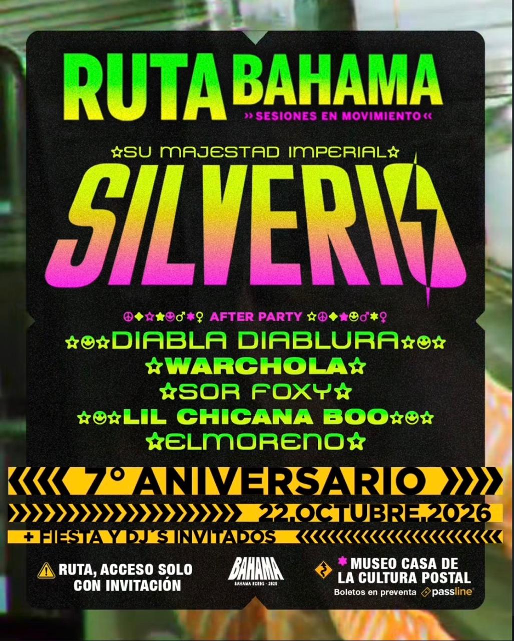 Flyer de Ruta Bahama 7° Aniversario