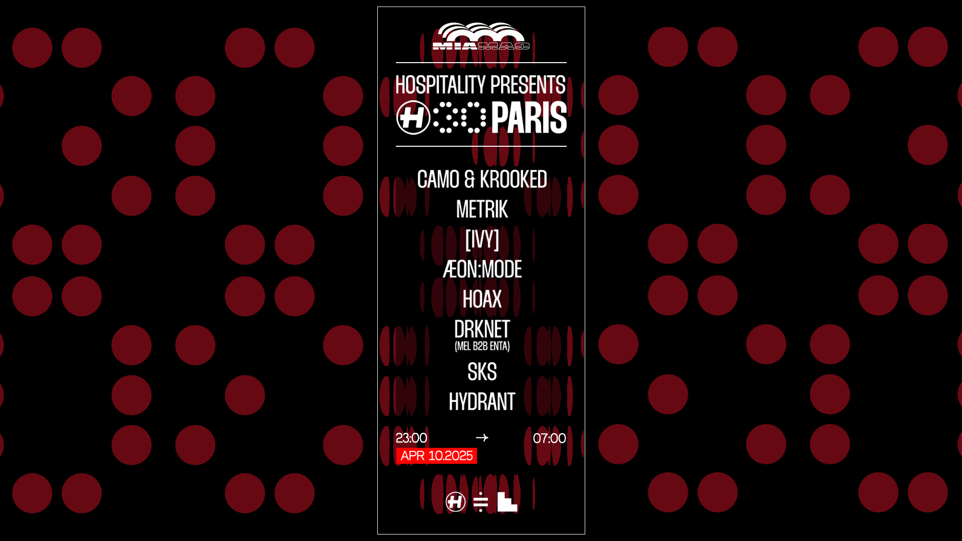 GET IN STEP presents HOSPITALITY PARIS 30 YEARS