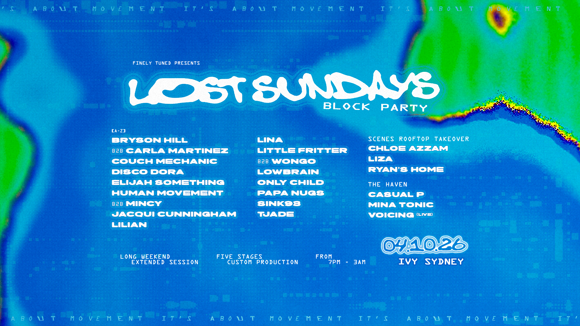 Lost Sundays Block Party — October 4 [Long Weekend]