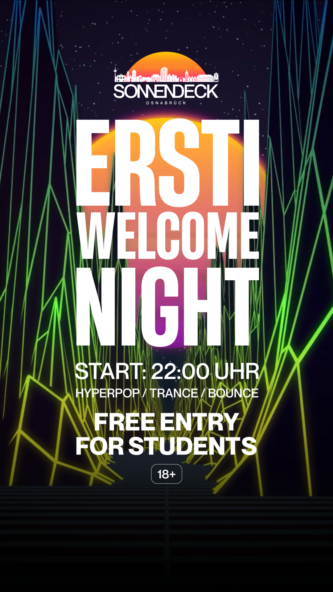 ERSTI WELCOME NIGHT - STUDENTS FREE ENTRY