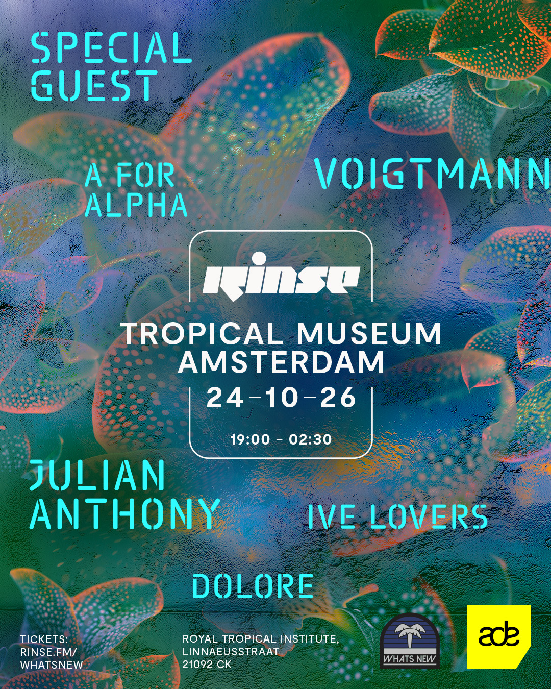 ADE: Rinse FM x WHATSNEW feat. Special Guest, Voigtmann, Julian Anthony + more