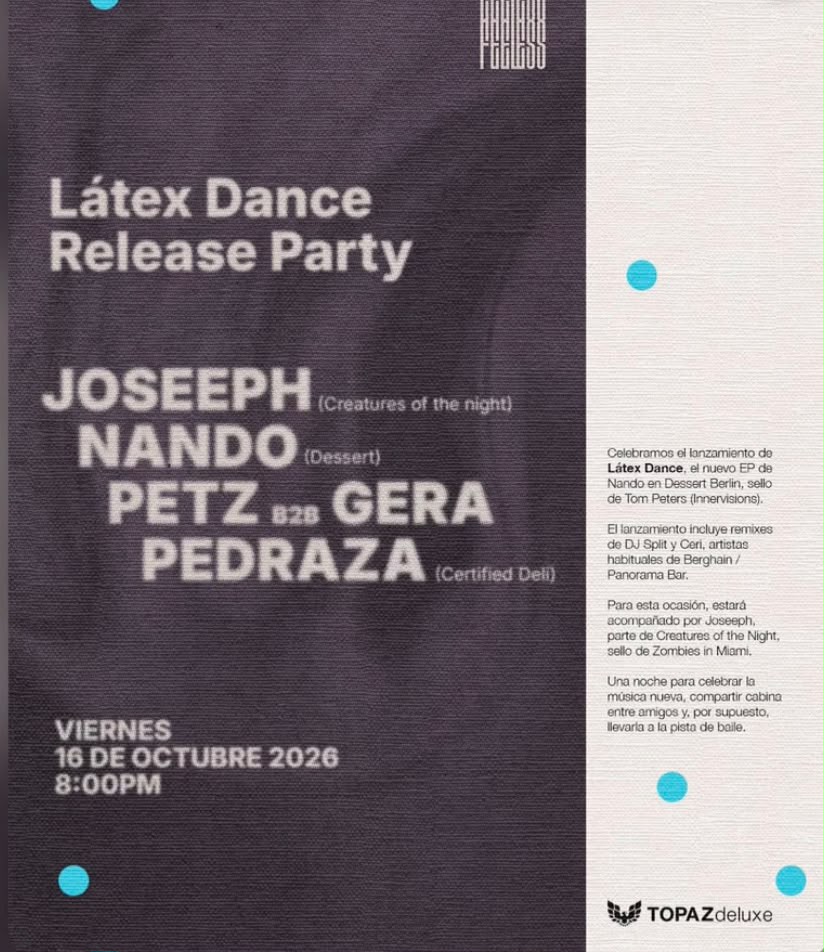 Flyer de Látex Dance Release Party