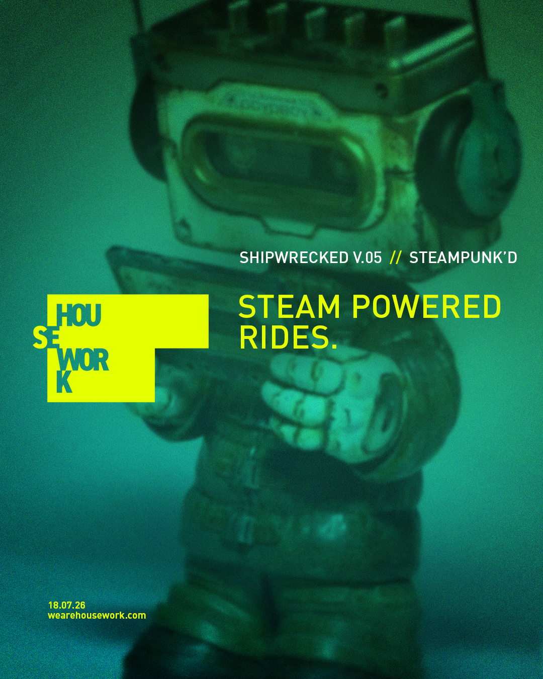 HOUSEWORK presents SHIPWRECKED ON THE THAMES BOAT PARTY