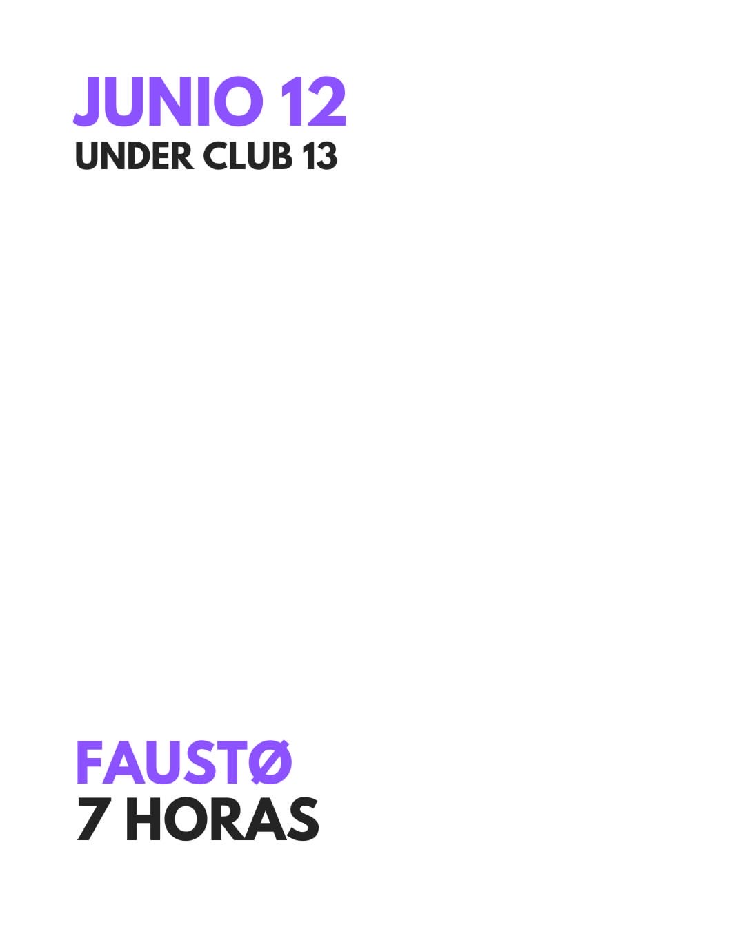 ANIVERSARIO 13 - Faustø 7 HORAS