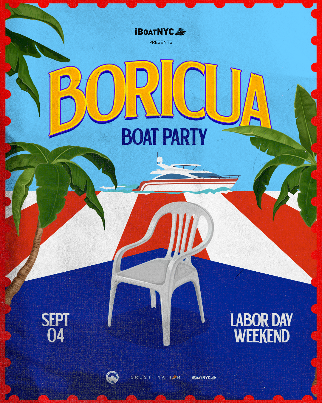 BORICUA LABOR DAY BOAT PARTY – Puerto Rican Yacht Cruise - Pier 78 at Hudson River Park