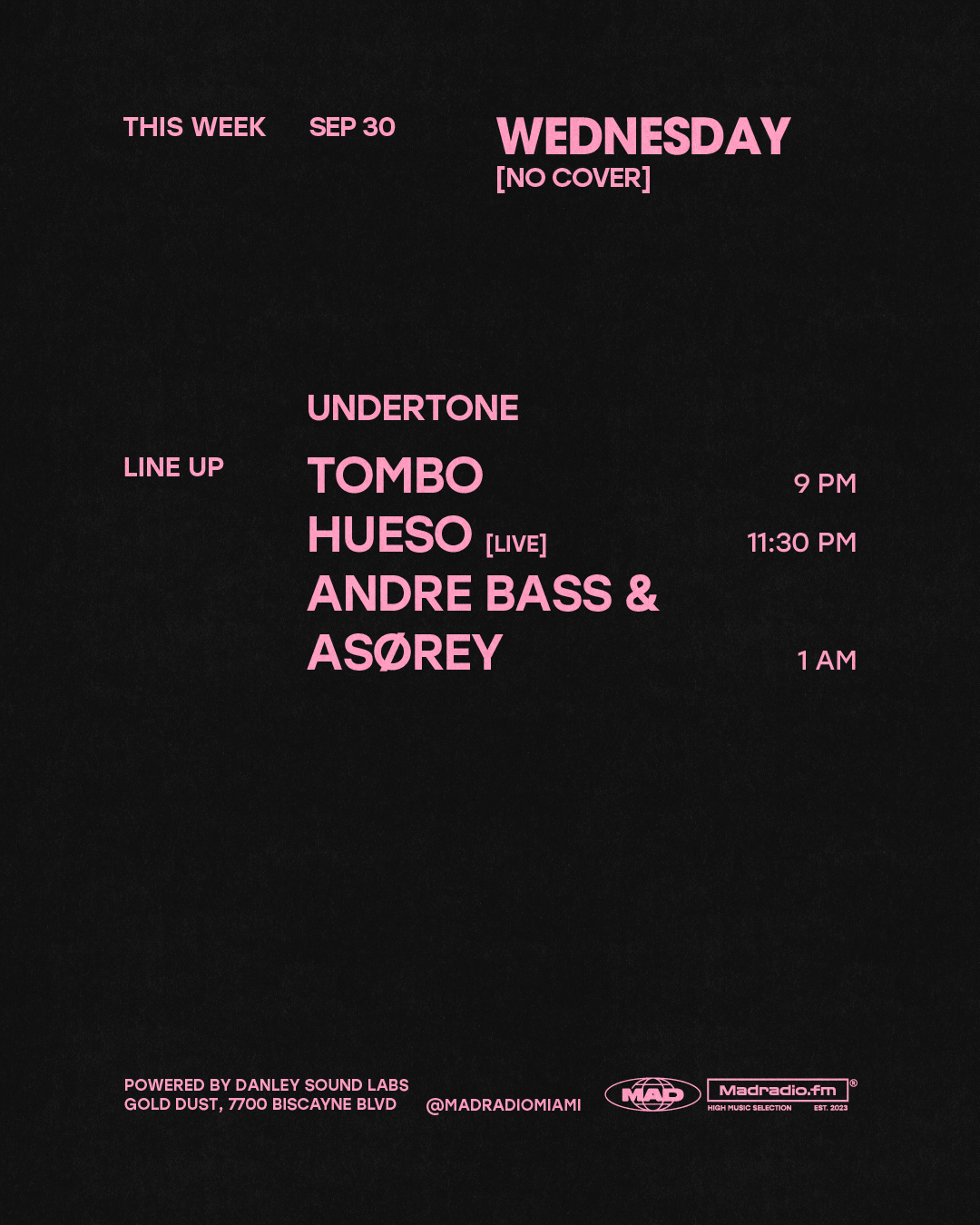 UNDERTONE: TOMBO / HUESO / ANDRE BASS & ASØREY