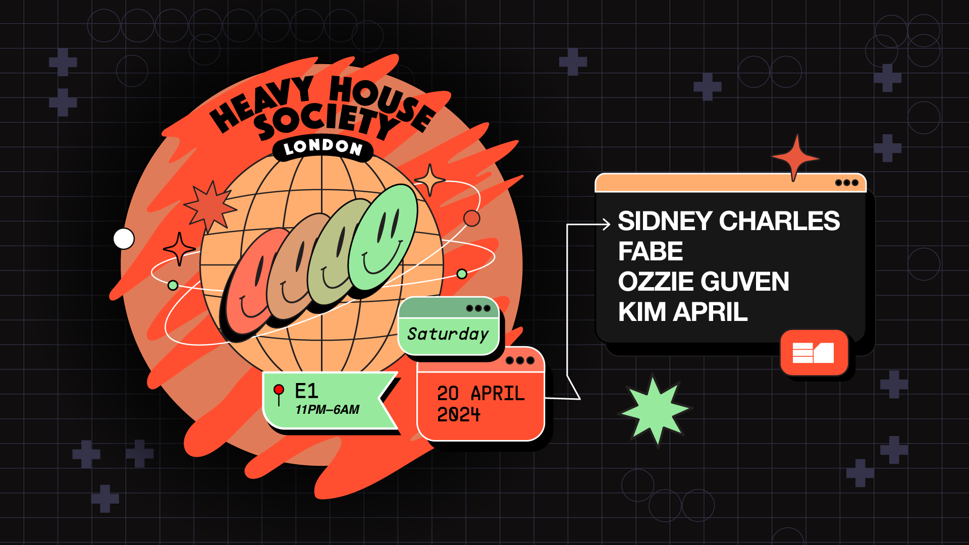 HEAVY HOUSE SOCIETY: Sidney Charles, Fabe, Ozzie Guven, Kim April