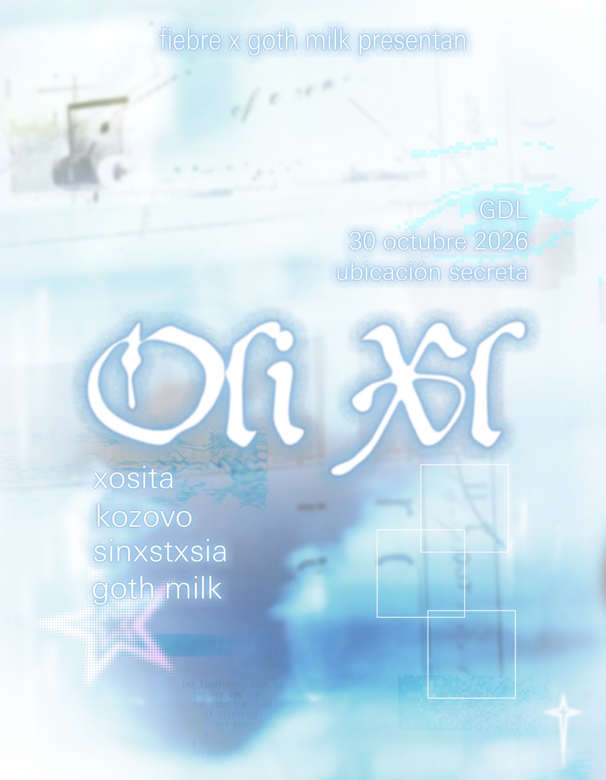 Flyer de FIEBRE x goth milk: Oli XL