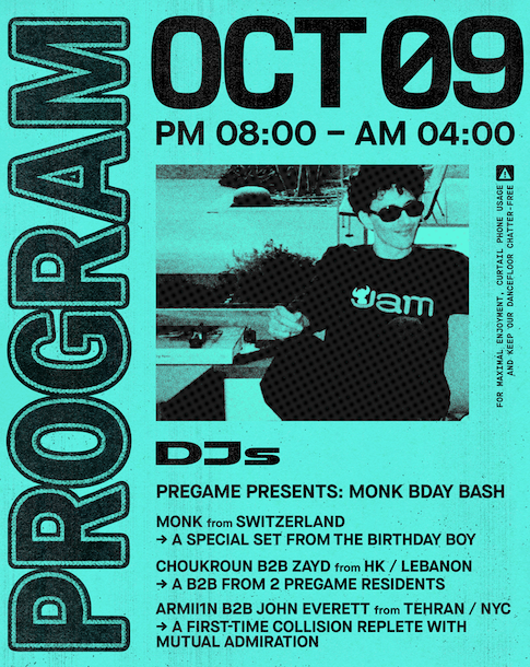 pregame presents: Monk Birthday Bash