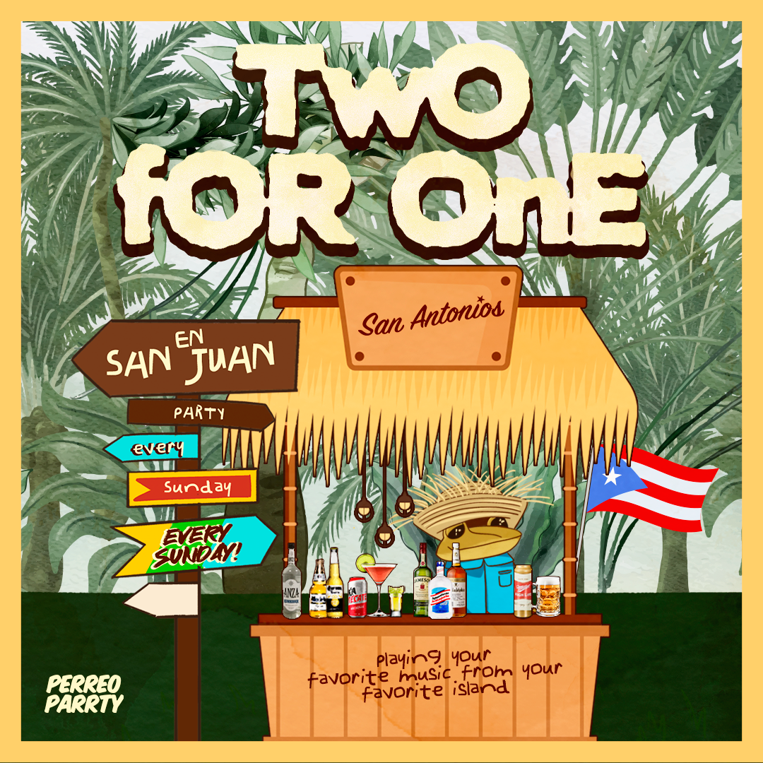 2-for-1 in San Juan - Latin Sunday Party at Reggaeton Bar San Antonios