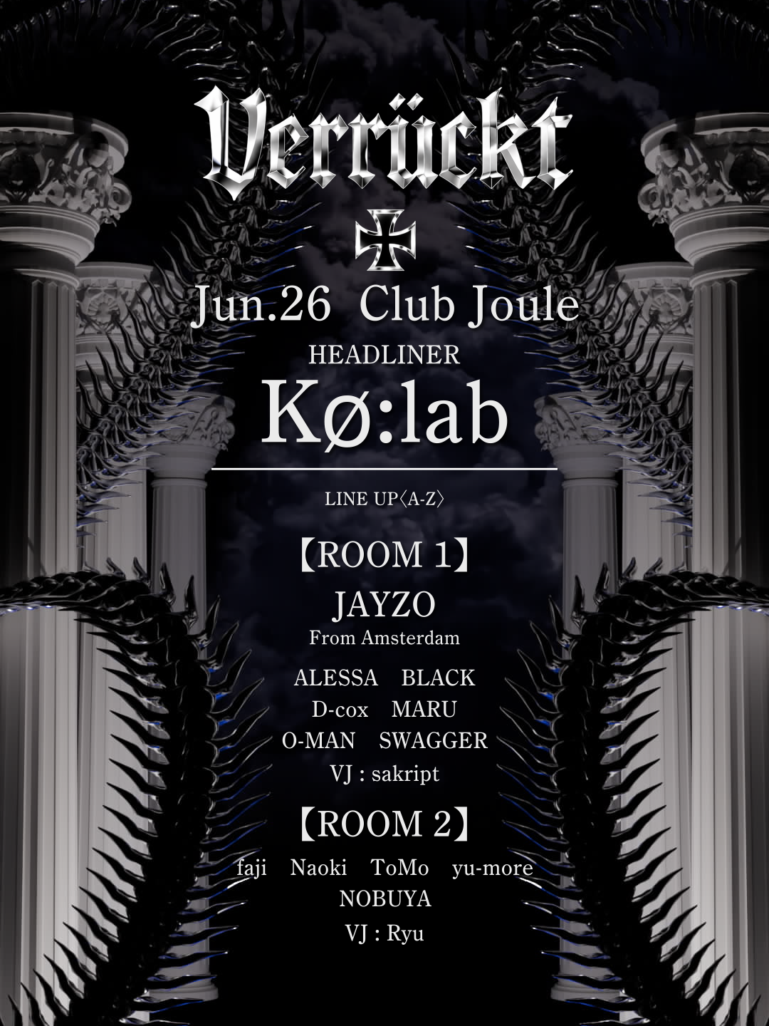 Verrückt Osaka with Kø:lab - Hard Bounce & Techno All Night Long