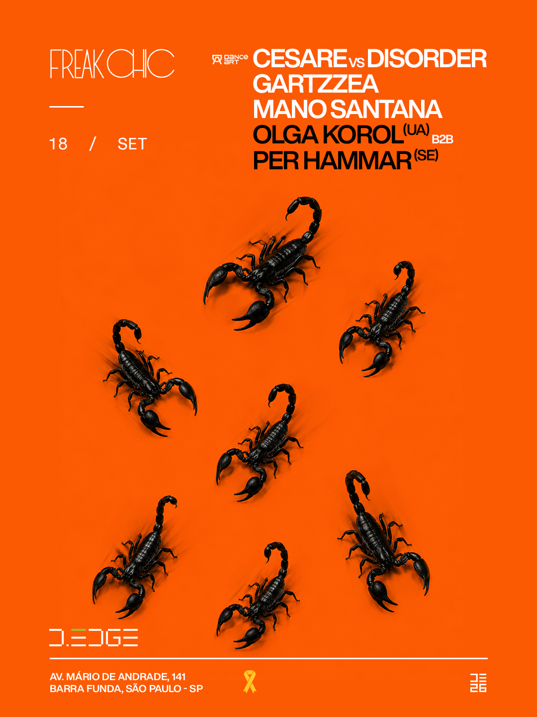 FREAK CHIC D-EDGE SP pres.: P1: Olga Korol B2B PER (UA). Cesare vs Disorder. Gartzzea