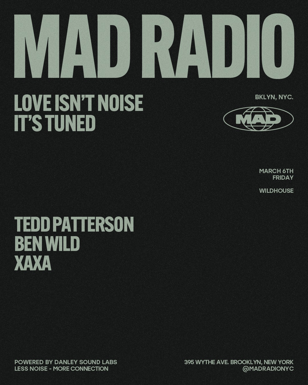 Wildhouse: Tedd Patterson / Ben Wild / Xaxa
