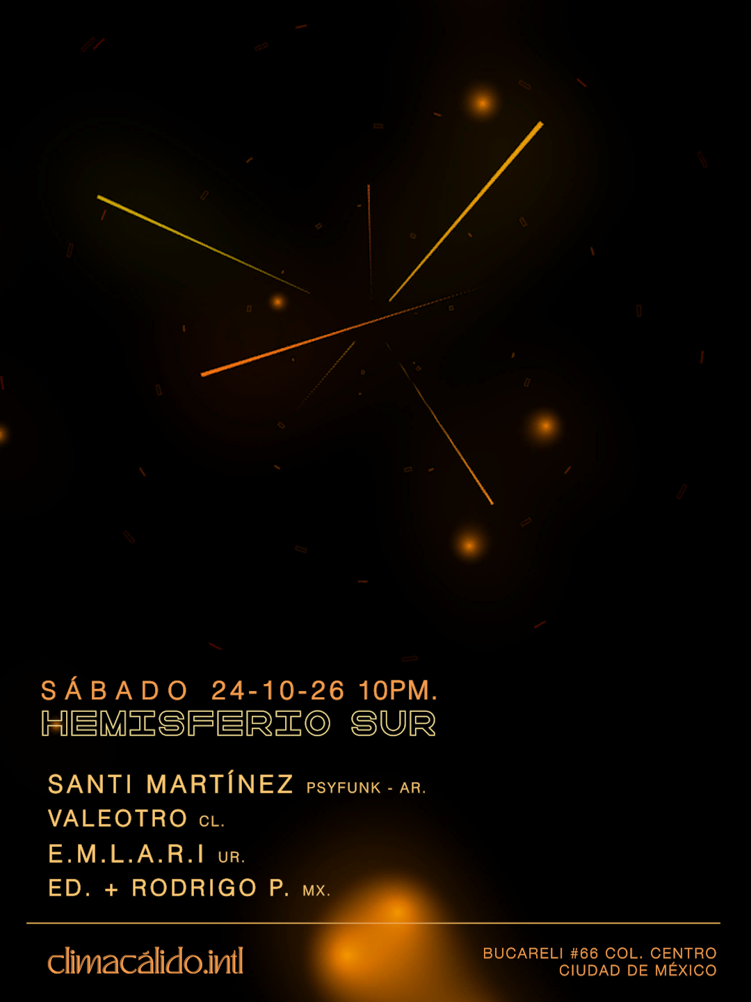 Flyer de Hemisferio Sur X Clima Cálido Intl
