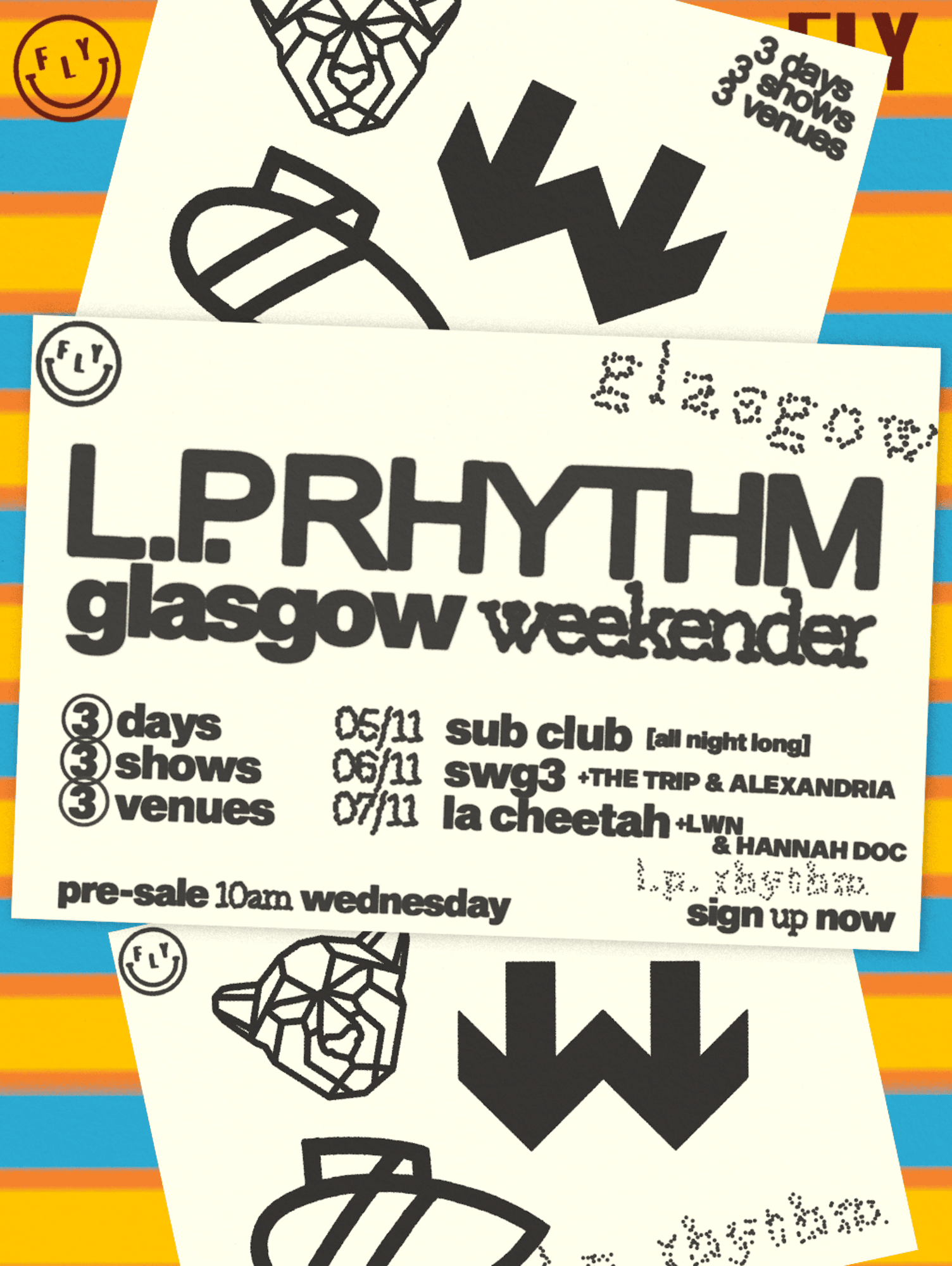 L.P. Rhythm Glasgow Weekender - La Cheetah flyer L.P. Rhythm Glasgow Weekender - La Cheetah flyer