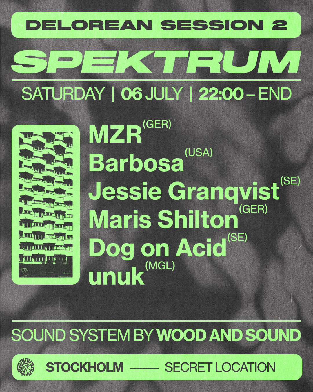 SPEKTRUM - Delorean Session 2 flyer