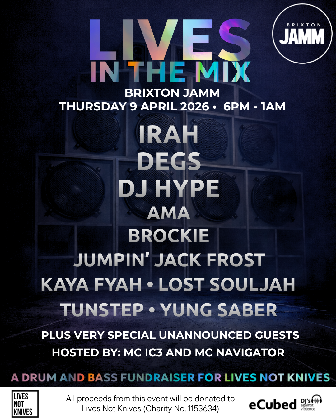 Lives in the Mix - a drum and bass fundraiser for Lives Not Knives