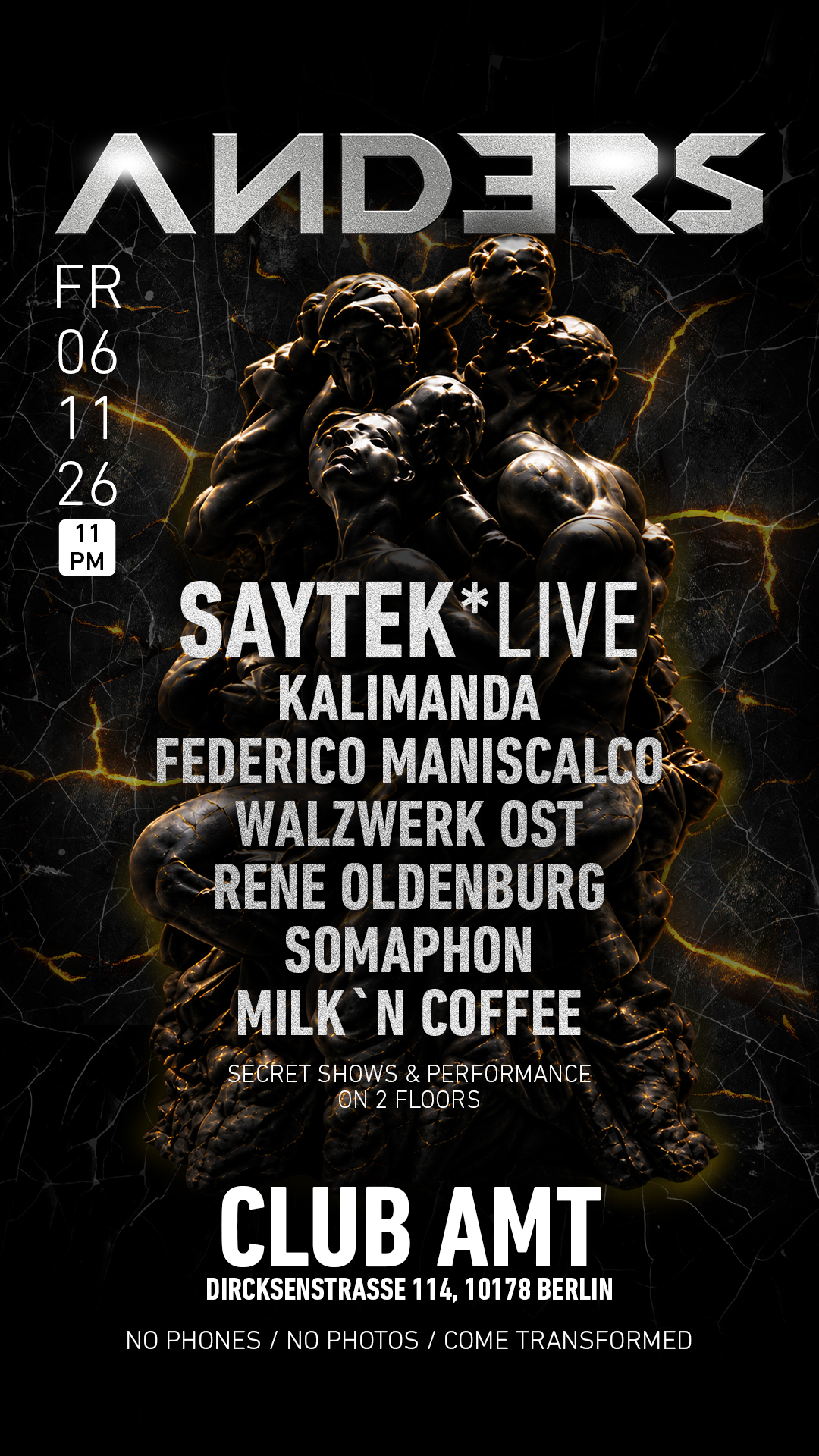 AИDERS x Human Colours @ AMT with Saytek - Live - , Somaphon , Kalimanda (2 Floors)