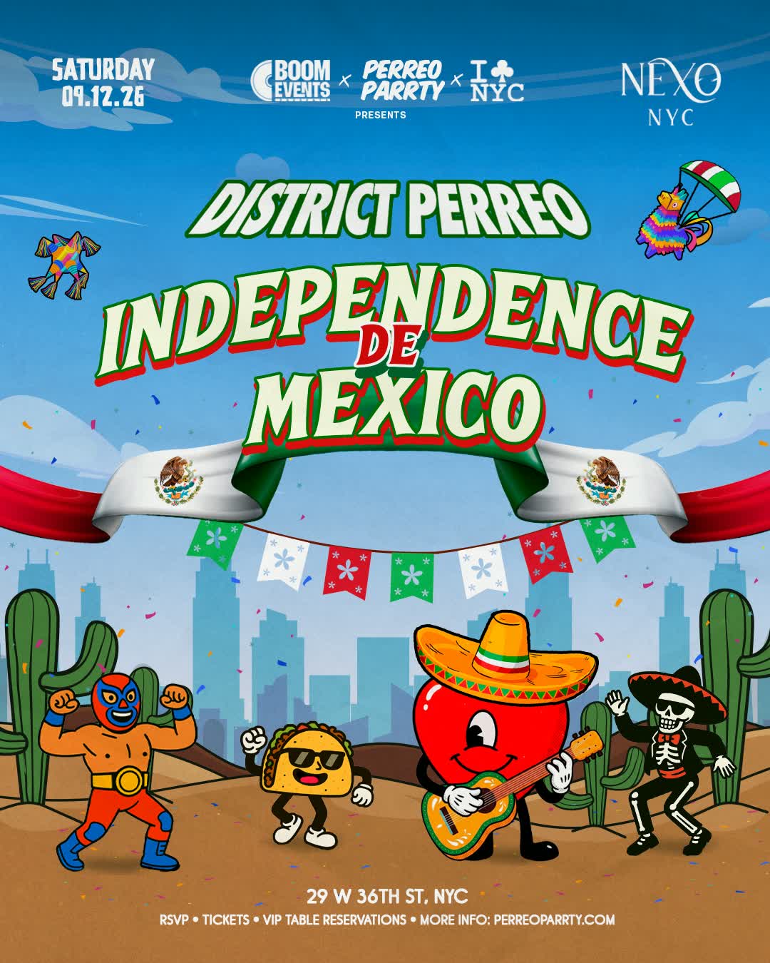 Independence de Mexico Corridos & Reggaeton Dance Party CLUB - Nexo