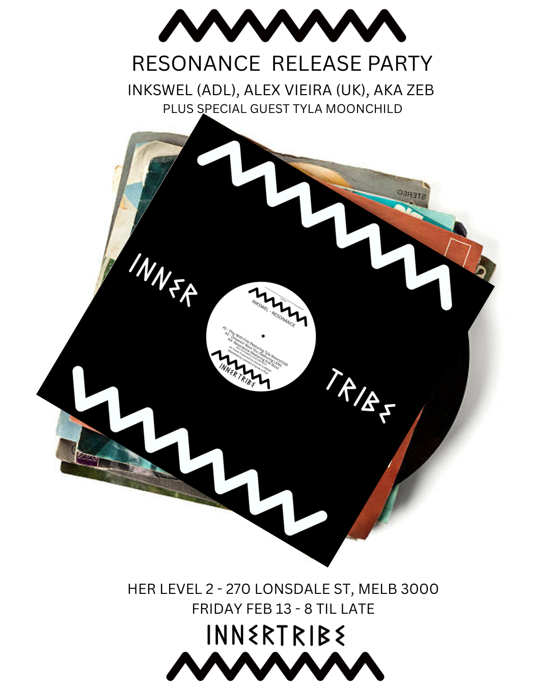Inkswel (SA) RESONANCE EP LAUNCH + GUESTS ALEX VIEIRA (UK) & AKA ZEB at LVL 2