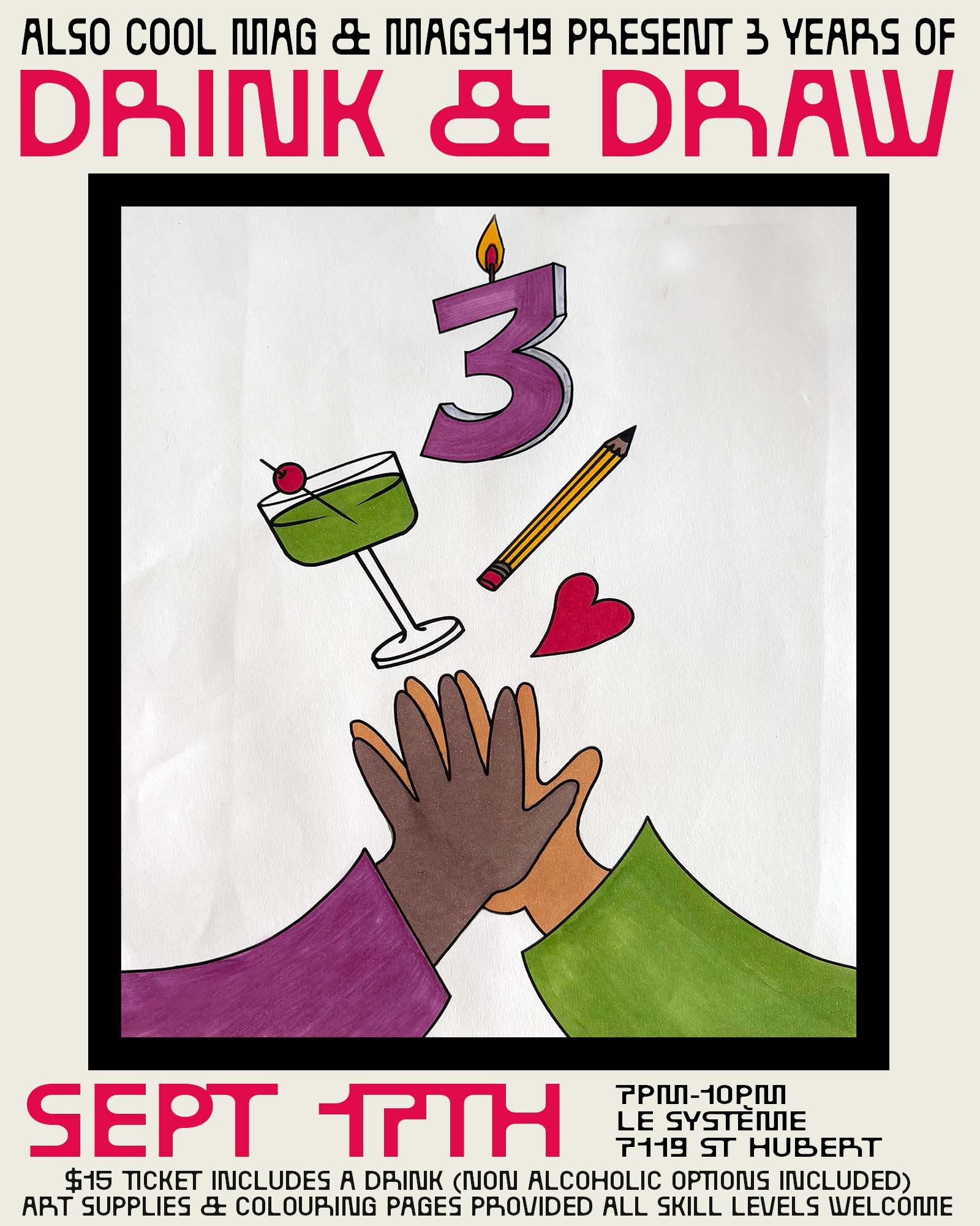 Also Cool presents: Drink n' Draw