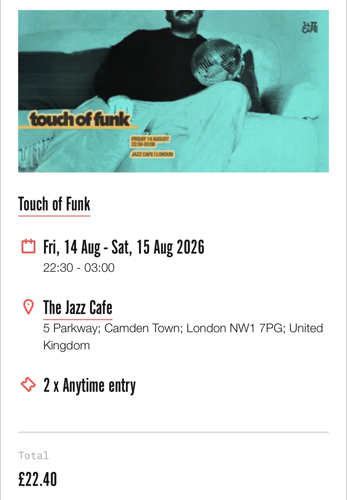 Touch of Funk - The Jazz Cafe
