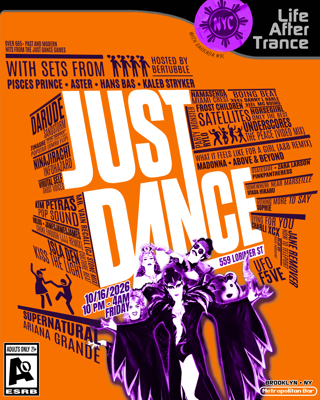LIFE AFTER TRANCE: JUST DANCE HALLOWEEN EDITION with BARKADA NYC