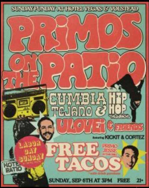 Primos on the Patio with ulovei & Primo Jesse + FREE TACOS!
