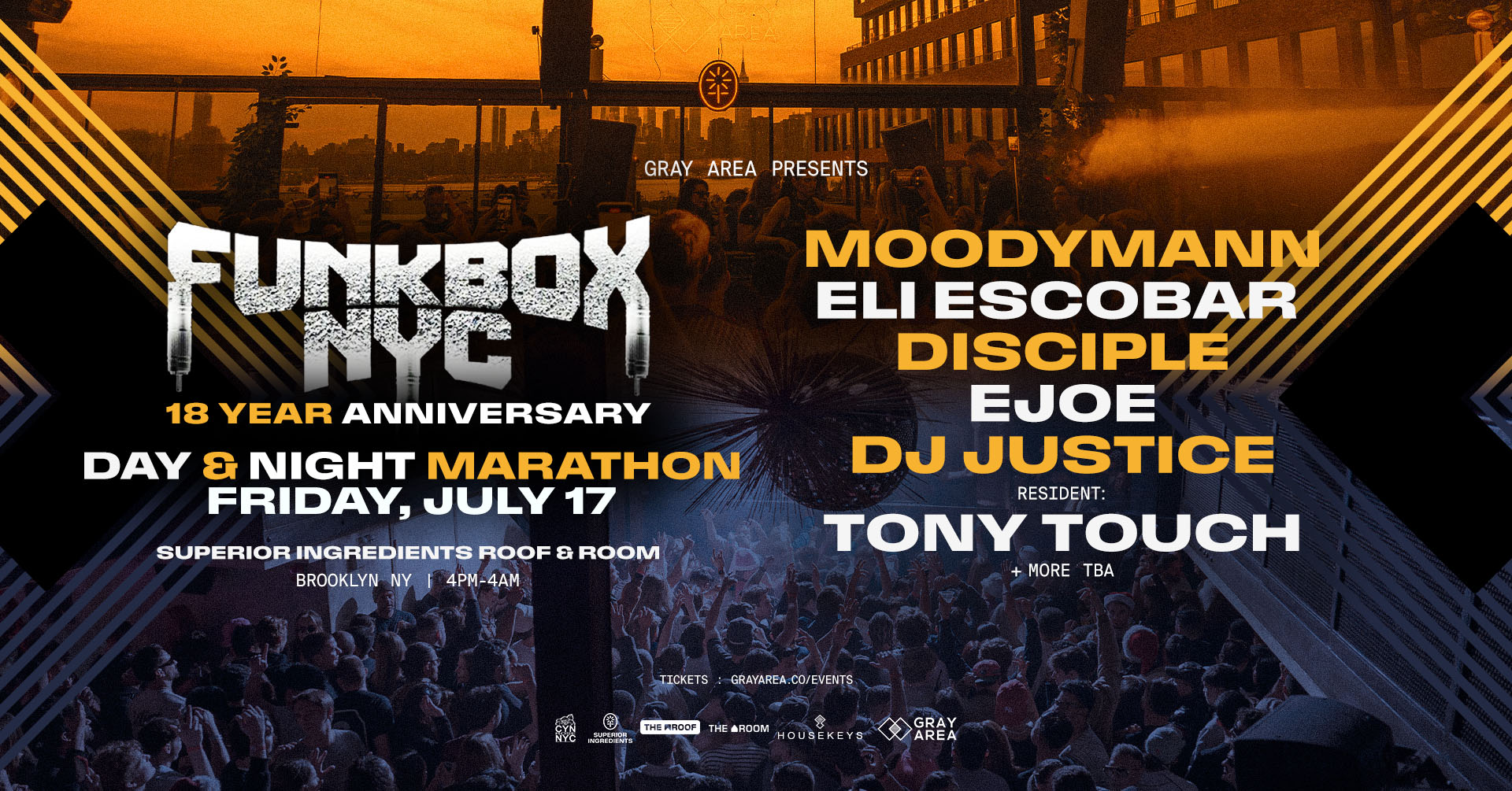 FUNKBOX NYC 18-Year Anniversary Day-Into-Night Marathon