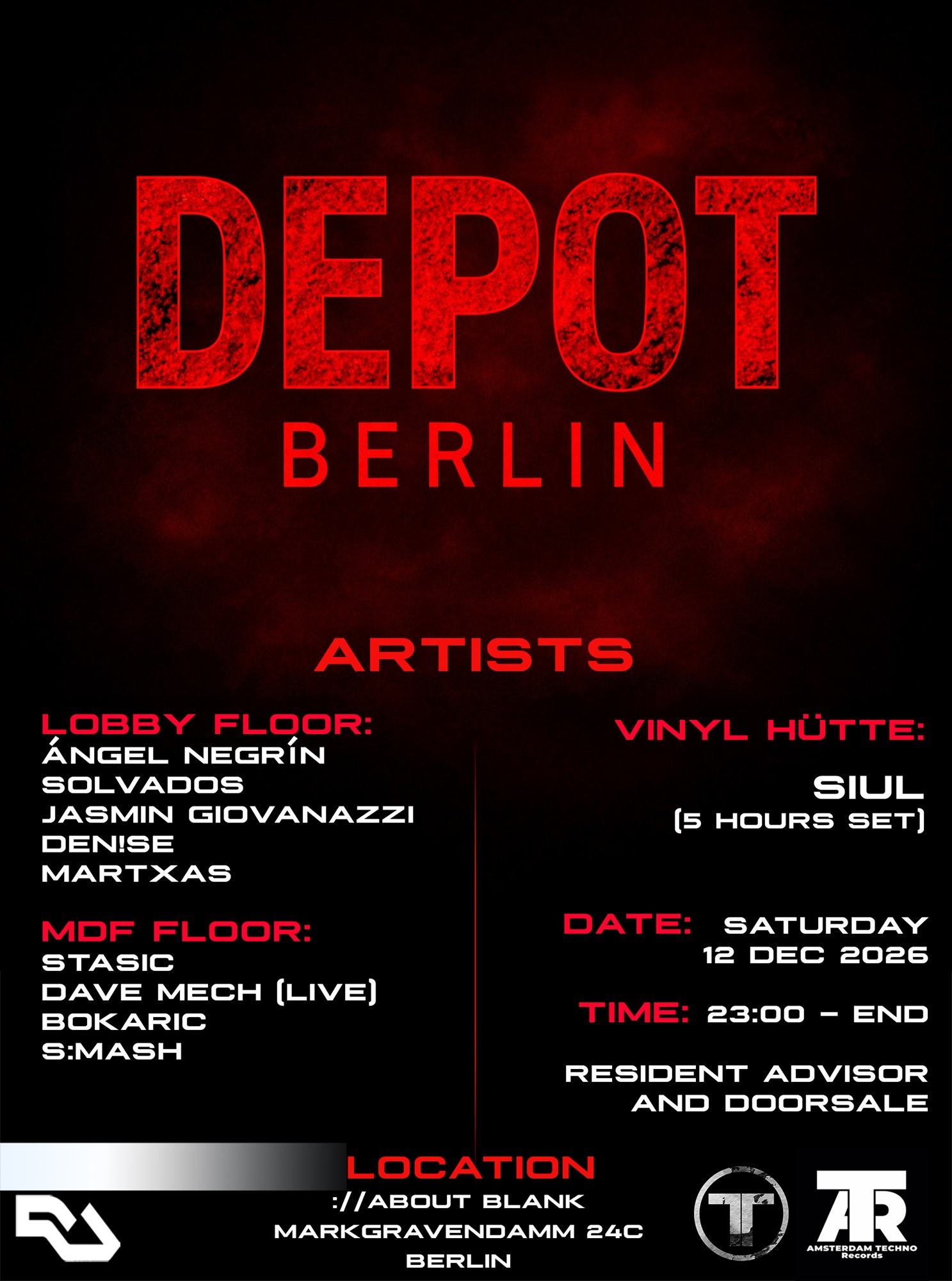 Amsterdam Techno Records and DEPOT BERLIN [Amsterdam & Berlin]