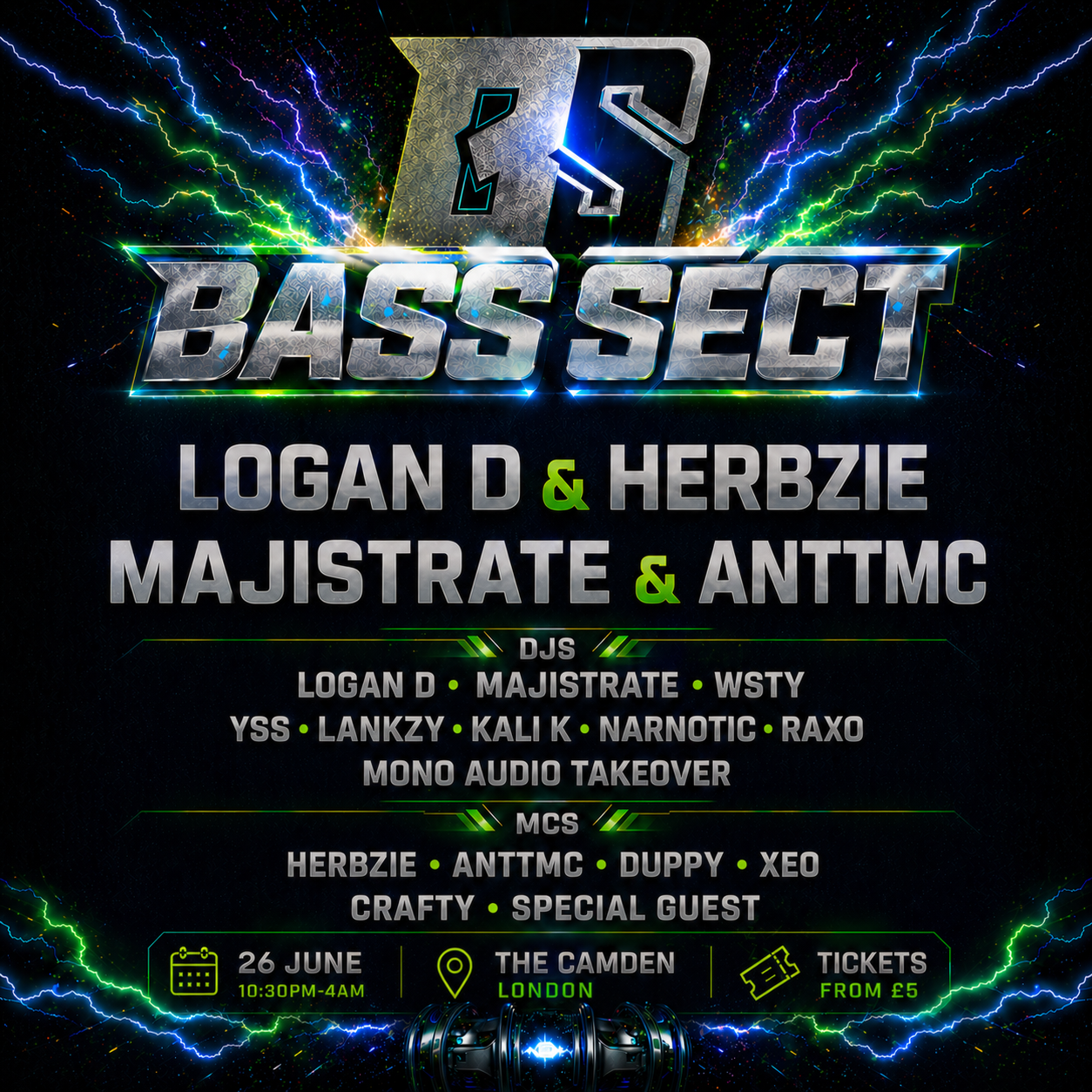 Bass Sect presents: Logan D, Majistrate DNB All Night Long