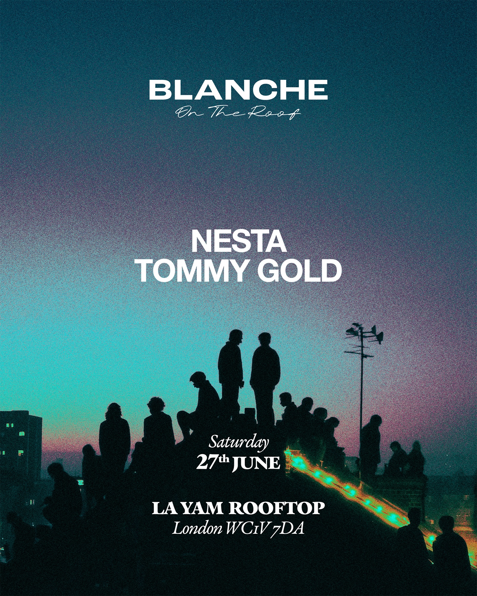 Blanche on the Roof with Nesta and Tommy Gold