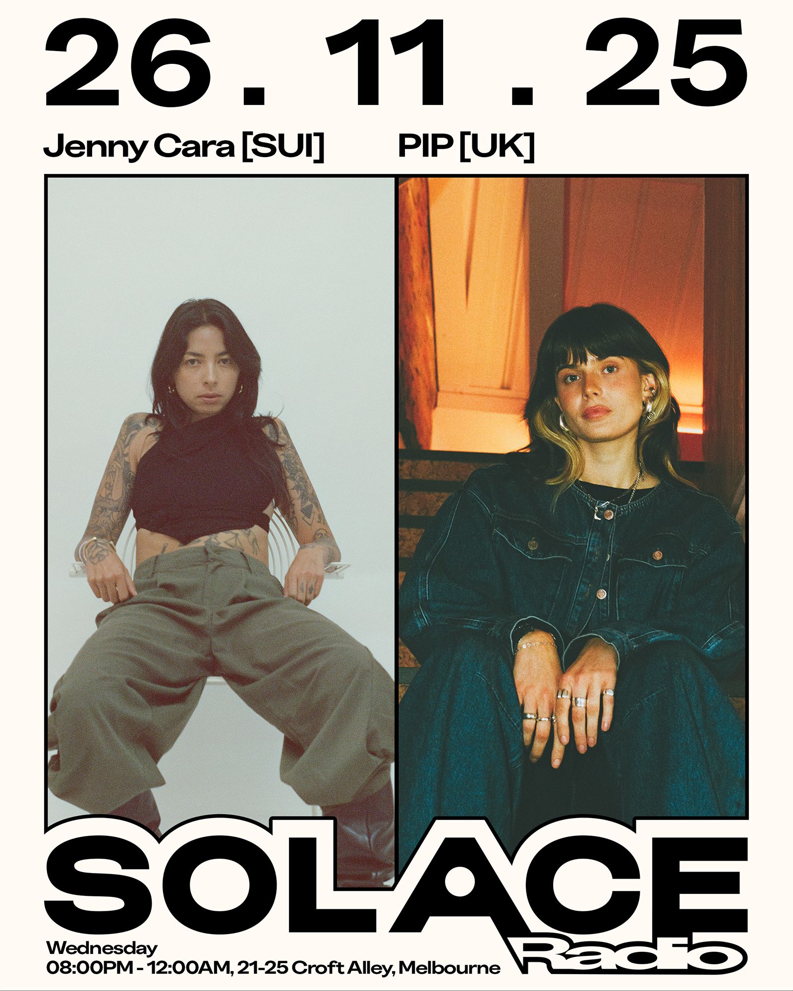 Solace Radio W/ Jenny Cara [SUI] & PIP [UK]