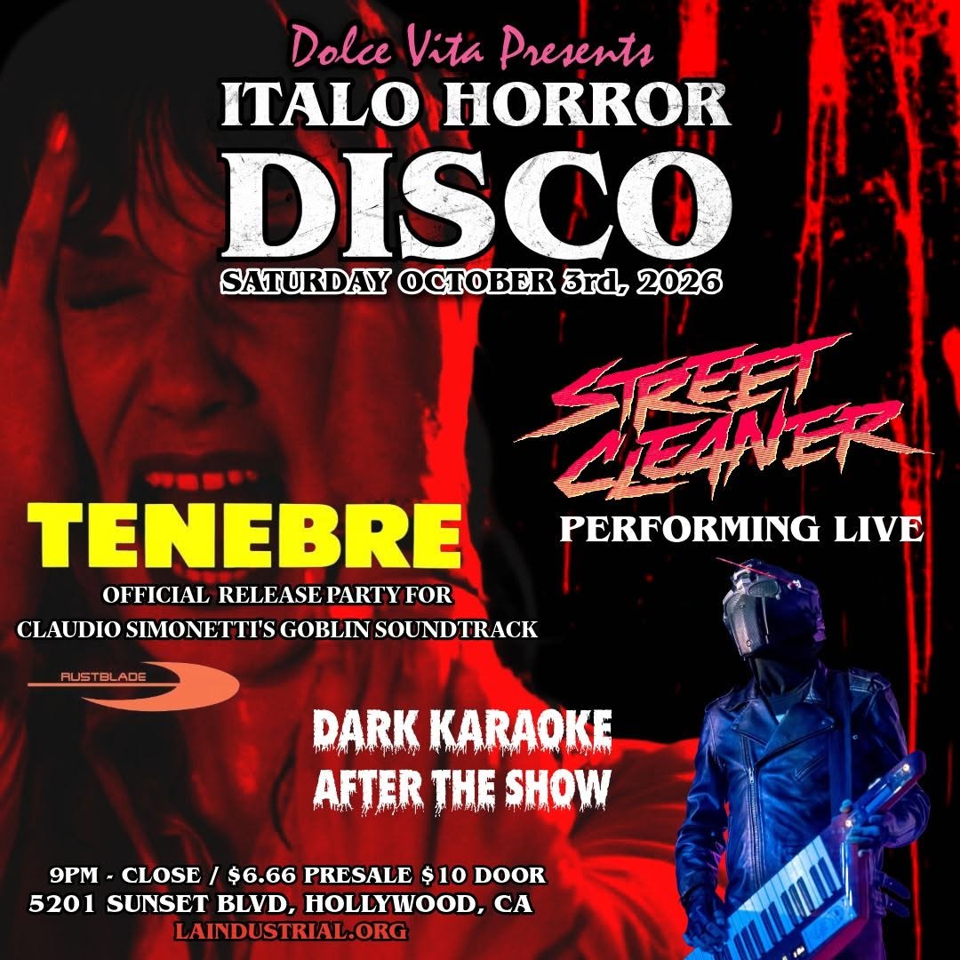 Italo Horror Disco with Street Cleaner LIVE & Dark Karaoke