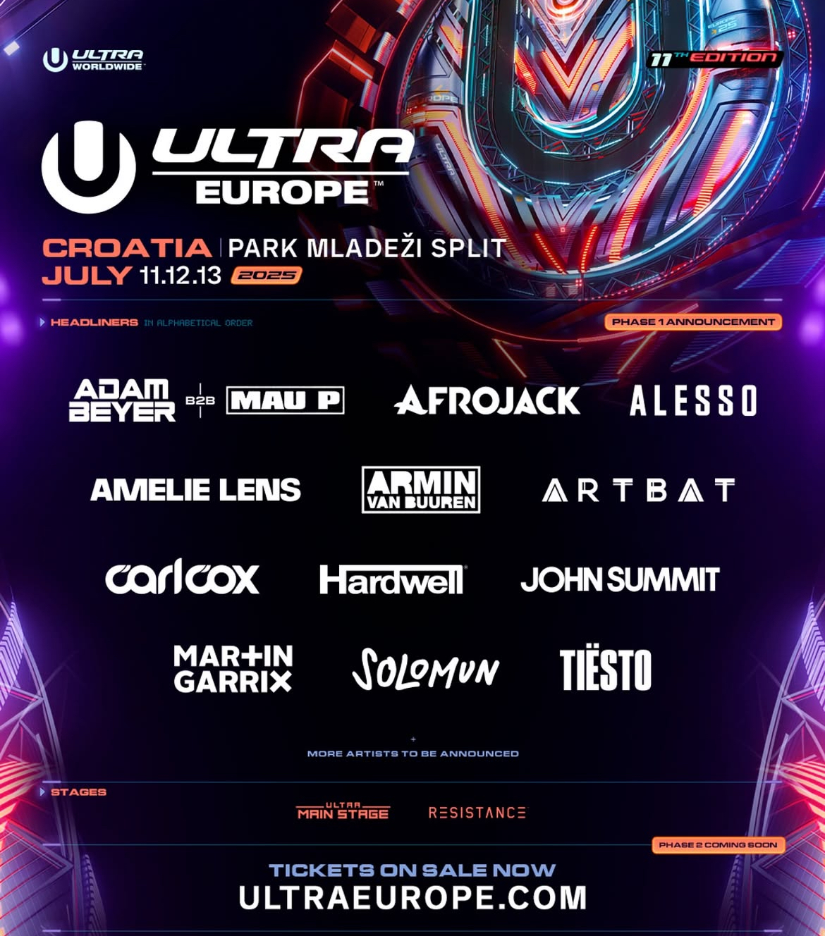Ultra Europe 2025 - Discount Code RAVEFAM at TBA - Park Mladezi