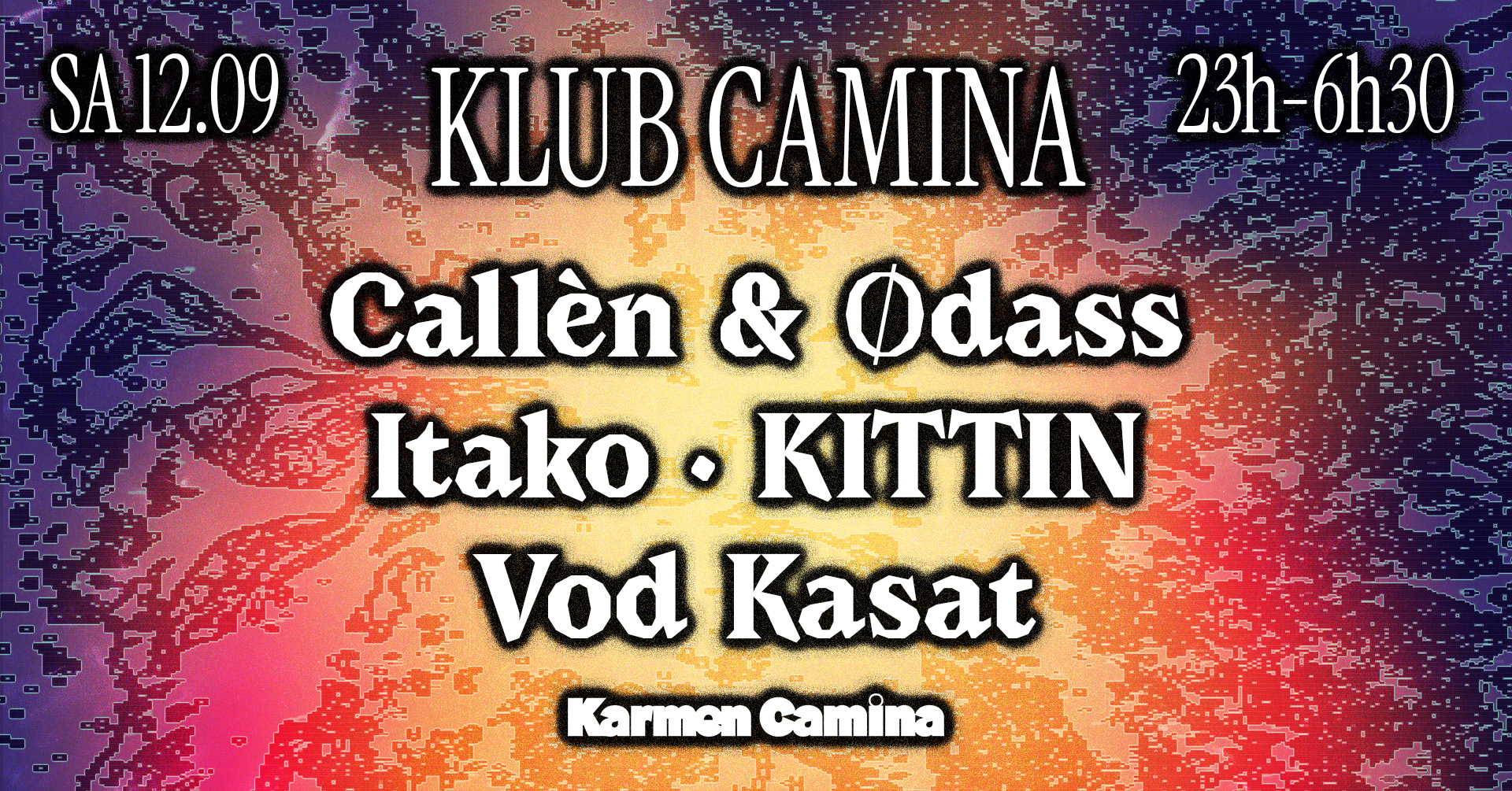 Affiche KC [KITTIN • Vod Kasat • itako • Callèn & Ødass]