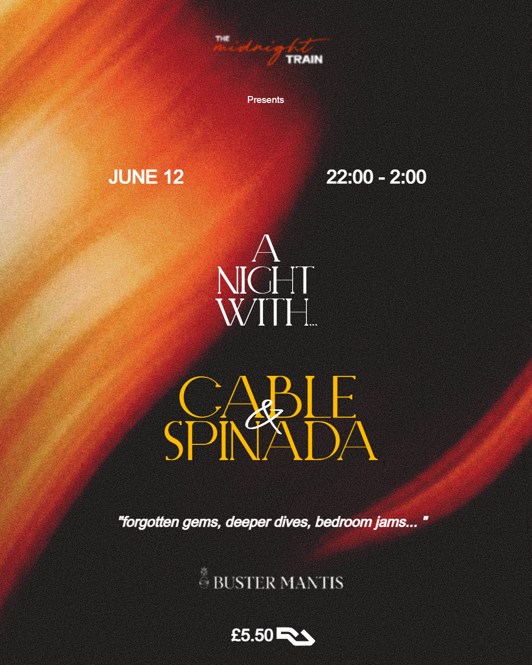 The Midnight Train presents // A NIGHT WITH CABLE & SPINADA
