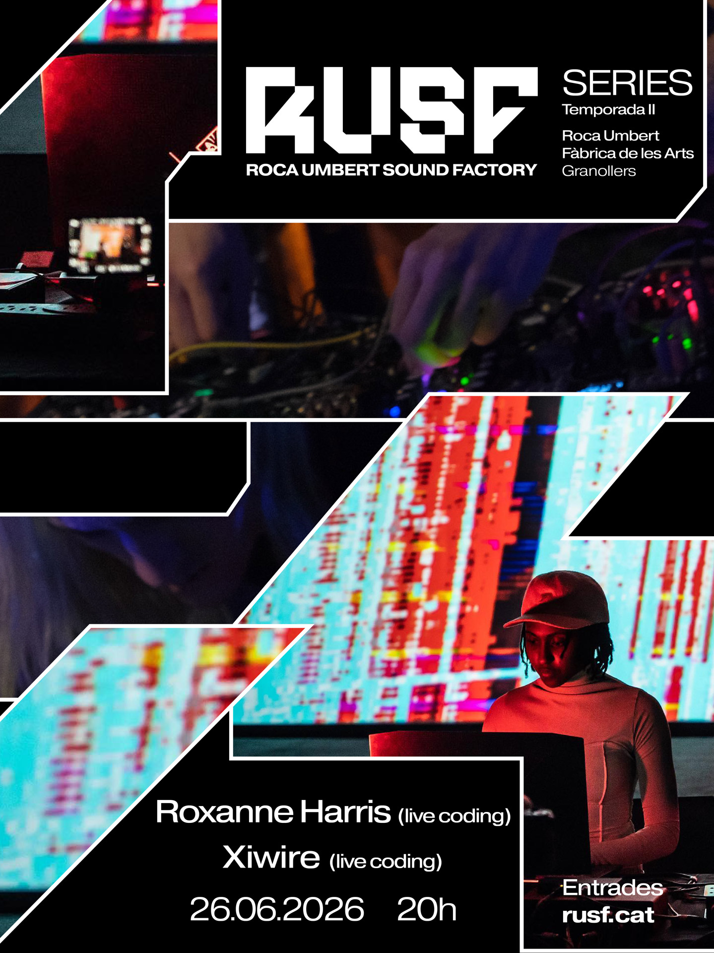 RUSF Series: Roxanne Harris (live coding) + Xiwire (live coding)