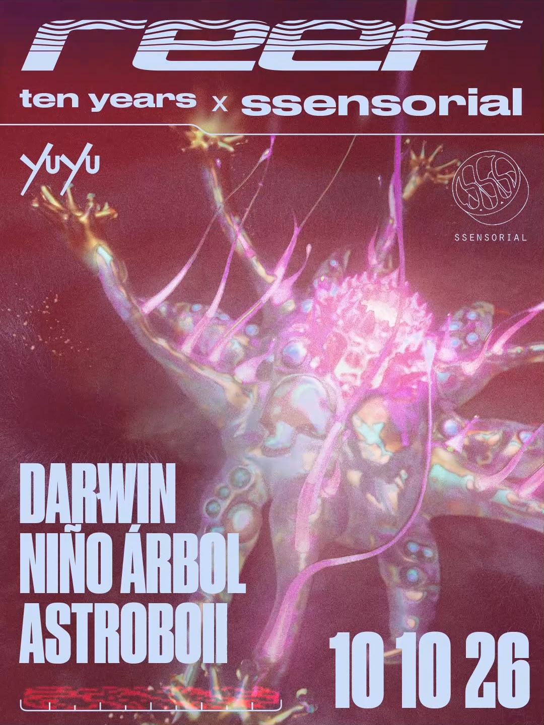 Flyer de Yu Yu Cine Club: Ssensorial x REEF with Darwin