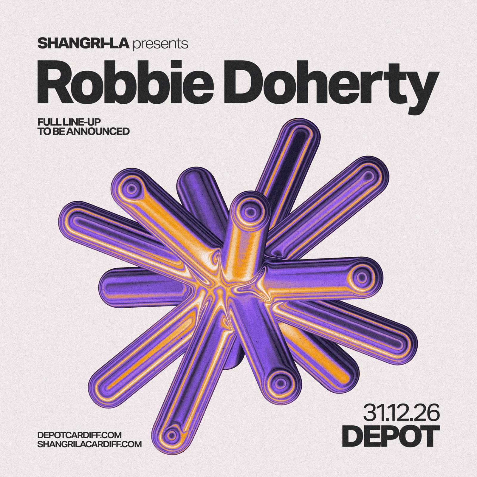 Shangri-La presents: Robbie Doherty flyer Shangri-La presents: Robbie Doherty flyer