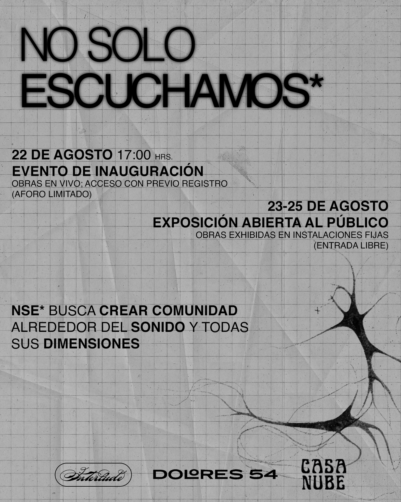 Flyer de No solo escuchamos*