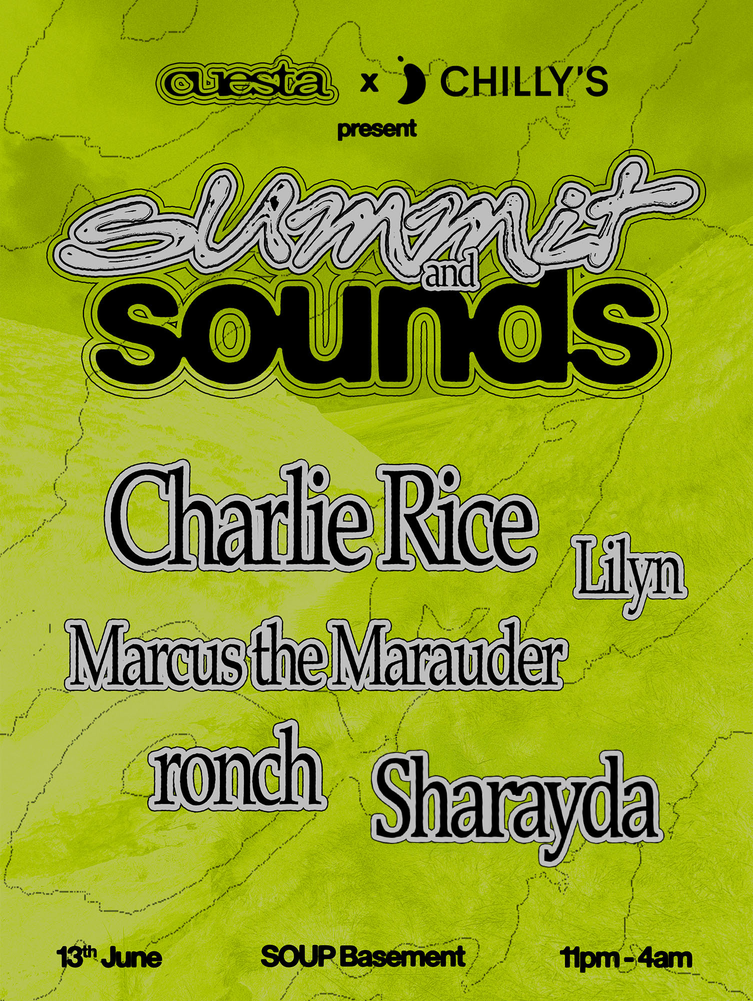 cuesta presents: Summit & Sounds with Charlie Rice, supported by Chilly's