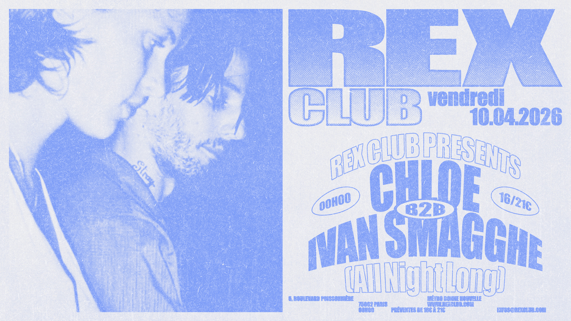 Rex Club presents: Chloé b2b Ivan Smagghe