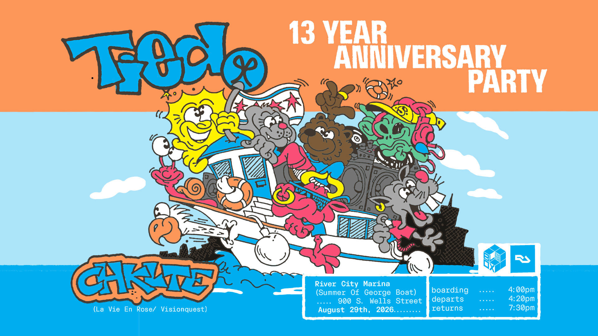 Tied 13 Year Anniversary Boat Party with CHKLTE