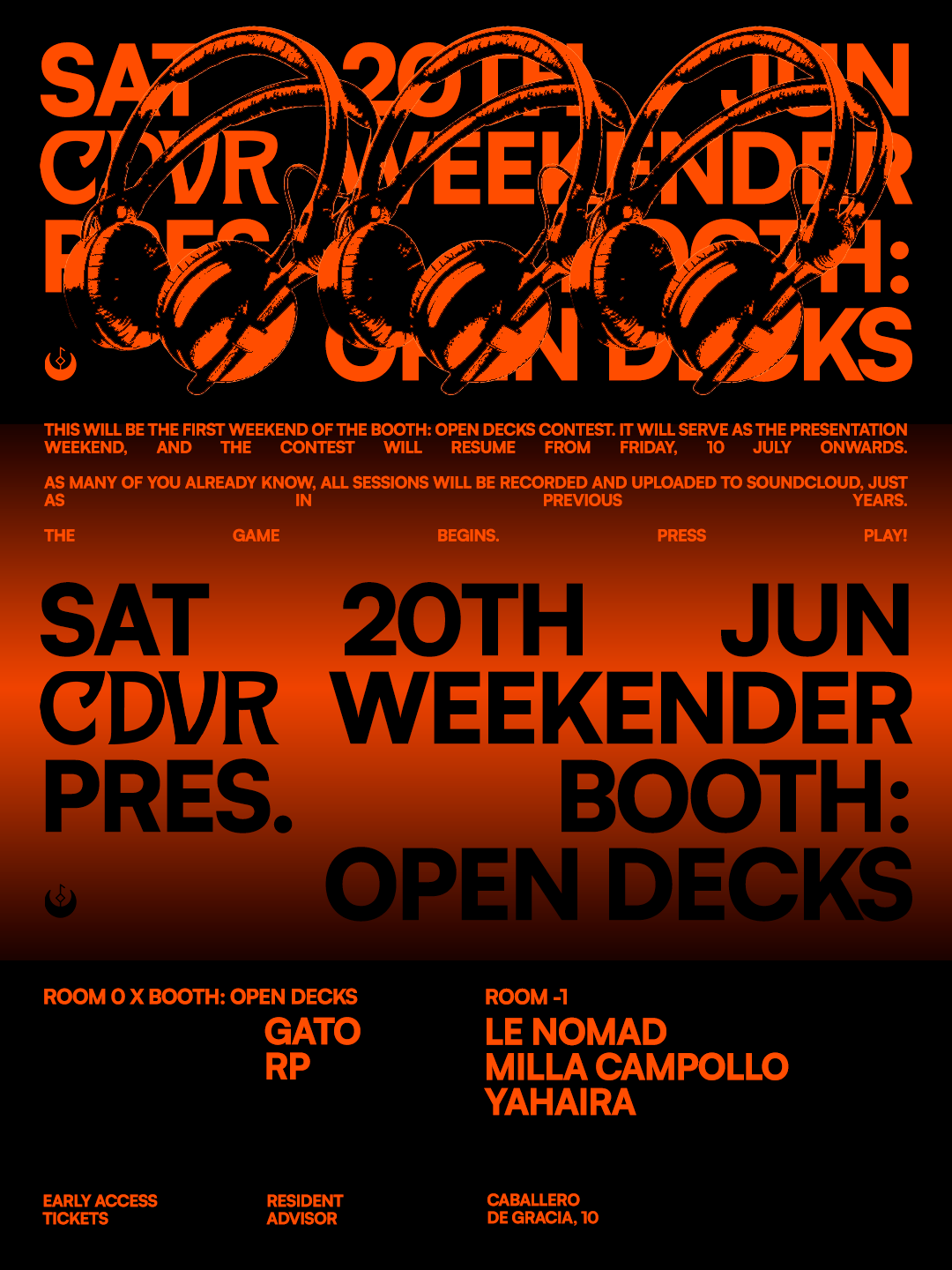CDVR WEEKENDER pres. Booth: OPEN DECKS
